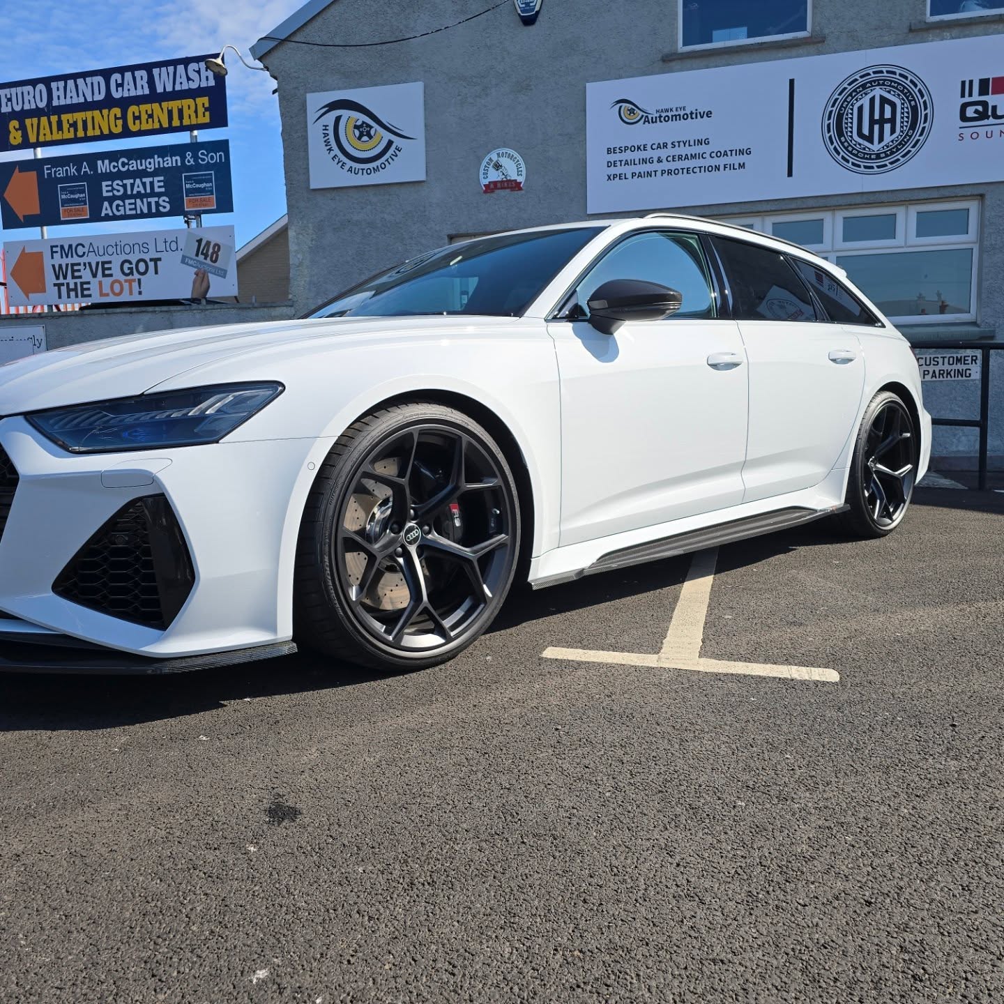 White Audi RS6 in Ireland